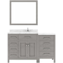 Modern Fittings Caroline Parkway 57" Single Bath Vanity with Cultured Marble Quartz Top and Round Sink