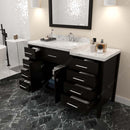 Modern Fittings Caroline Parkway 57" Single Bath Vanity with Cultured Marble Quartz Top and Round Sink