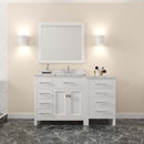 Modern Fittings Caroline Parkway 57" Single Bath Vanity with Cultured Marble Quartz Top and Round Sink