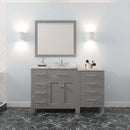 Modern Fittings Caroline Parkway 57" Single Bath Vanity with Cultured Marble Quartz Top and Square Sink