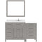 Modern Fittings Caroline Parkway 57" Single Bath Vanity with Cultured Marble Quartz Top and Square Sink