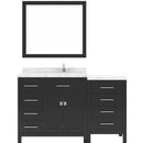 Modern Fittings Caroline Parkway 57" Single Bath Vanity with Cultured Marble Quartz Top and Square Sink Faucet