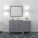 Modern Fittings Caroline Parkway 57" Single Bath Vanity with Cultured Marble Quartz Top and Square Sink