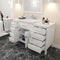 Modern Fittings Caroline Parkway 57" Single Bath Vanity with Cultured Marble Quartz Top and Square Sink Faucet