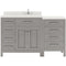 Modern Fittings Caroline Parkway 57" Single Bath Vanity with Quartz Top and Round Sink