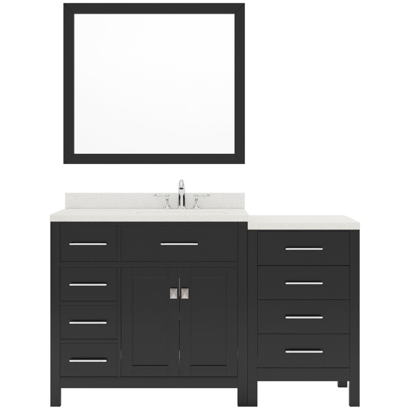 Modern Fittings Caroline Parkway 57" Single Bath Vanity with Quartz Top and Round Sink