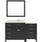 Modern Fittings Caroline Parkway 57" Single Bath Vanity with Quartz Top and Round Sink Faucet