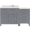 Modern Fittings Caroline Parkway 57" Single Bath Vanity with Quartz Top and Round Sink