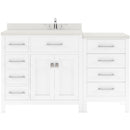 Modern Fittings Caroline Parkway 57" Single Bath Vanity with Quartz Top and Round Sink