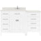 Modern Fittings Caroline Parkway 57" Single Bath Vanity with Quartz Top and Round Sink