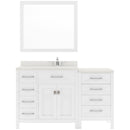 Modern Fittings Caroline Parkway 57" Single Bath Vanity with Quartz Top and Round Sink