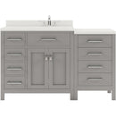 Modern Fittings Caroline Parkway 57" Single Bath Vanity with Quartz Top and Square Sink