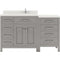 Modern Fittings Caroline Parkway 57" Single Bath Vanity with Quartz Top and Square Sink