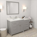 Modern Fittings Caroline Parkway 57" Single Bath Vanity with Quartz Top and Square Sink Faucet