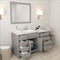 Modern Fittings Caroline Parkway 57" Single Bath Vanity with Quartz Top and Square Sink Faucet