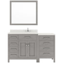 Modern Fittings Caroline Parkway 57" Single Bath Vanity with Quartz Top and Square Sink Faucet