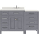 Modern Fittings Caroline Parkway 57" Single Bath Vanity with Quartz Top and Square Sink