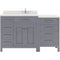 Modern Fittings Caroline Parkway 57" Single Bath Vanity with Quartz Top and Square Sink