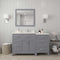 Modern Fittings Caroline Parkway 57" Single Bath Vanity with Quartz Top and Square Sink