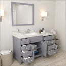 Modern Fittings Caroline Parkway 57" Single Bath Vanity with Quartz Top and Square Sink