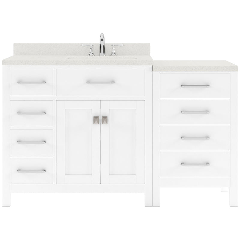 Modern Fittings Caroline Parkway 57" Single Bath Vanity with Quartz Top and Square Sink