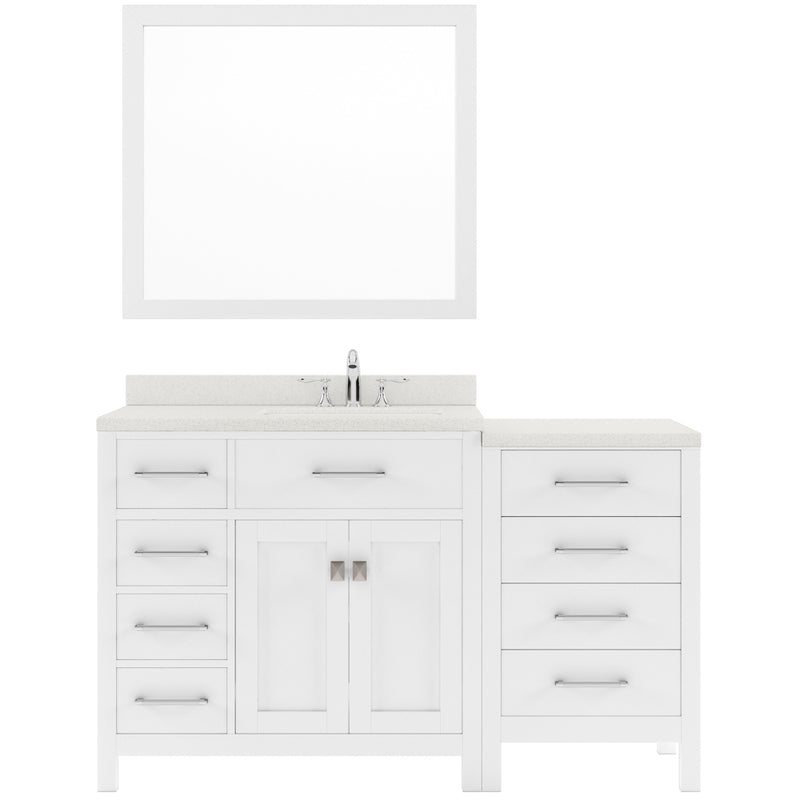 Modern Fittings Caroline Parkway 57" Single Bath Vanity with Quartz Top and Square Sink