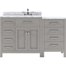 Modern Fittings Caroline Parkway 57" Single Bath Vanity with Marble Top and Round Sink