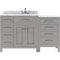 Modern Fittings Caroline Parkway 57" Single Bath Vanity with Marble Top and Round Sink