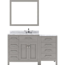 Modern Fittings Caroline Parkway 57" Single Bath Vanity with Marble Top and Round Sink Faucet