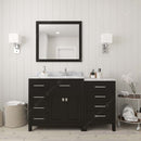 Modern Fittings Caroline Parkway 57" Single Bath Vanity with Marble Top and Round Sink Faucet