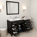 Modern Fittings Caroline Parkway 57" Single Bath Vanity with Marble Top and Round Sink Faucet