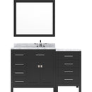 Modern Fittings Caroline Parkway 57" Single Bath Vanity with Marble Top and Round Sink