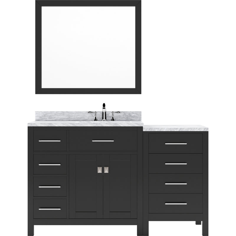 Modern Fittings Caroline Parkway 57" Single Bath Vanity with Marble Top and Round Sink Faucet