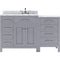 Modern Fittings Caroline Parkway 57" Single Bath Vanity with Marble Top and Round Sink