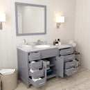 Modern Fittings Caroline Parkway 57" Single Bath Vanity with Marble Top and Round Sink