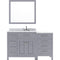 Modern Fittings Caroline Parkway 57" Single Bath Vanity with Marble Top and Round Sink