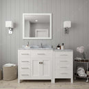 Modern Fittings Caroline Parkway 57" Single Bath Vanity with Marble Top and Round Sink Faucet