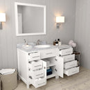 Modern Fittings Caroline Parkway 57" Single Bath Vanity with Marble Top and Round Sink