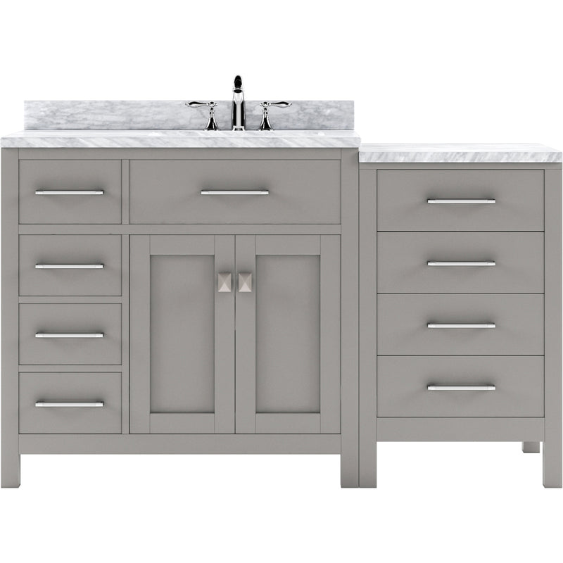 Modern Fittings Caroline Parkway 57" Single Bath Vanity with Marble Top and Square Sink