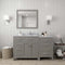 Modern Fittings Caroline Parkway 57" Single Bath Vanity with Marble Top and Square Sink Faucet