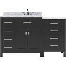 Modern Fittings Caroline Parkway 57" Single Bath Vanity with Marble Top and Square Sink