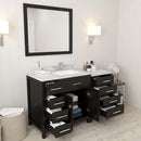 Modern Fittings Caroline Parkway 57" Single Bath Vanity with Marble Top and Square Sink Faucet