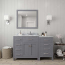 Modern Fittings Caroline Parkway 57" Single Bath Vanity with Marble Top and Square Sink Faucet