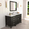 Modern Fittings Caroline Parkway 57" Single Bath Vanity with Calacatta Quartz Top and Round Sink with Faucet and Matching Mirror