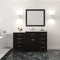 Modern Fittings Caroline Parkway 57" Single Bath Vanity with Cultured Marble Quartz Top and Round Sink with Faucet and Matching Mirror