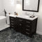 Modern Fittings Caroline Parkway 57" Single Bath Vanity with Cultured Marble Quartz Top and Round Sink with Faucet and Matching Mirror