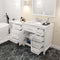 Modern Fittings Caroline Parkway 57" Single Bath Vanity with Cultured Marble Quartz Top and Round Sink with Faucet and Matching Mirror