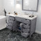 Modern Fittings Caroline Parkway 57" Single Bath Vanity with Cultured Marble Quartz Top and Square Sink with Faucet and Matching Mirror