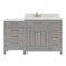 Modern Fittings Caroline Parkway 57" Single Bath Vanity with White Quartz Top and Round Sink