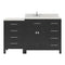 Modern Fittings Caroline Parkway 57" Single Bath Vanity with White Quartz Top and Round Sink